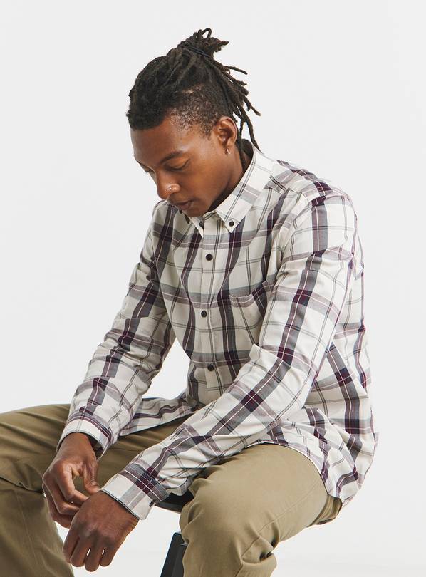 JACAMO Long Sleeve Check Oxford Shirt 3XL